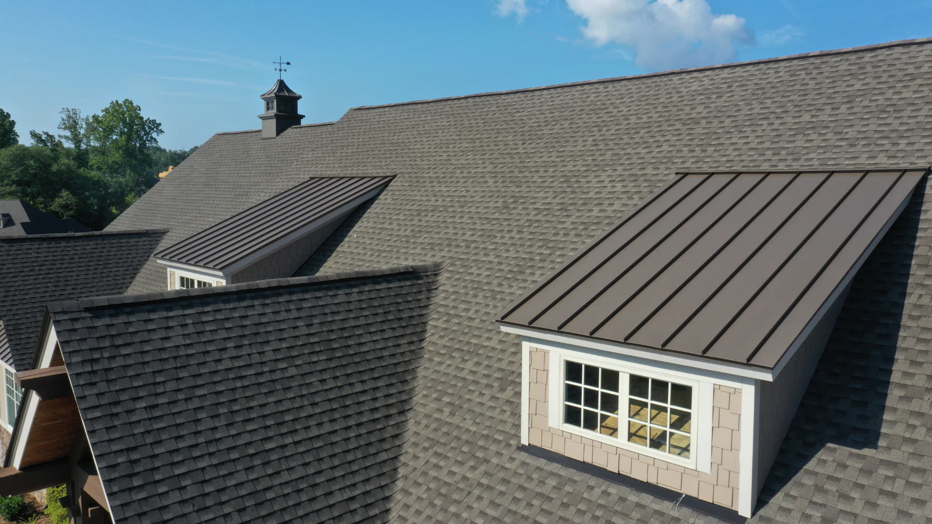 hero roofing close up house